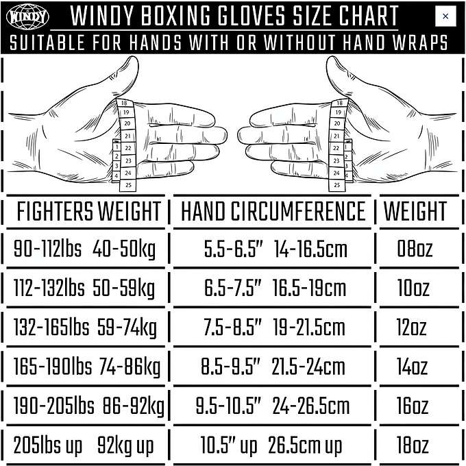 Windy Leather Boxing Gloves White BGVH