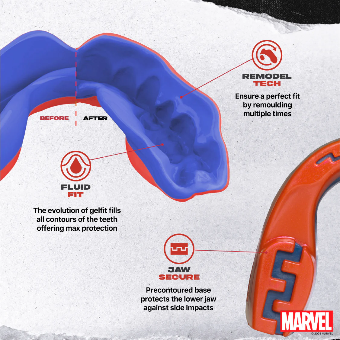 SAFEJAWZ Marvel Spider-Man Mouth Guard