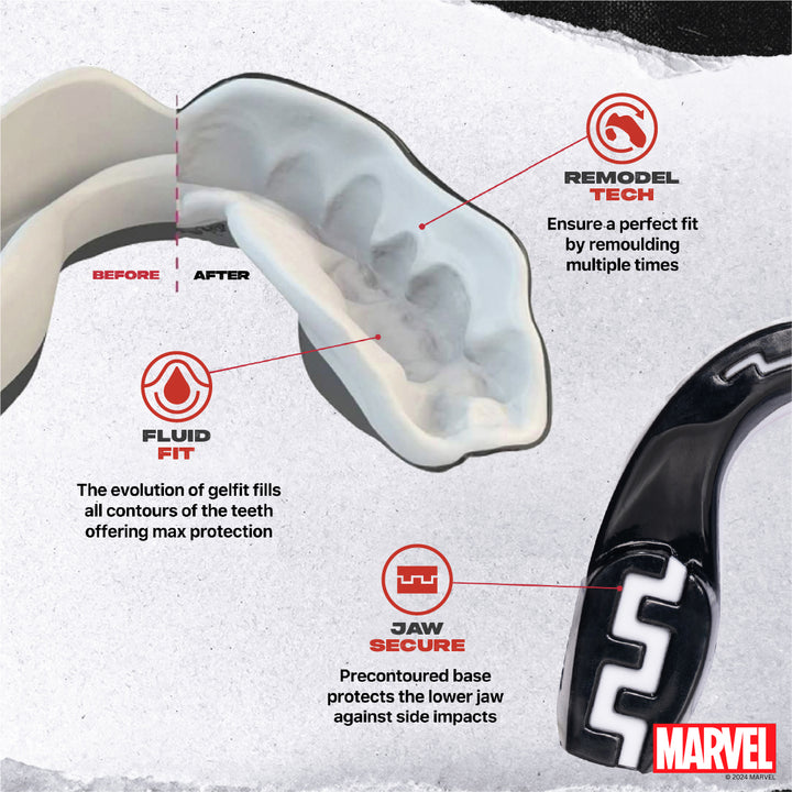 SAFEJAWZ Marvel Venom Mouth Guard – Black