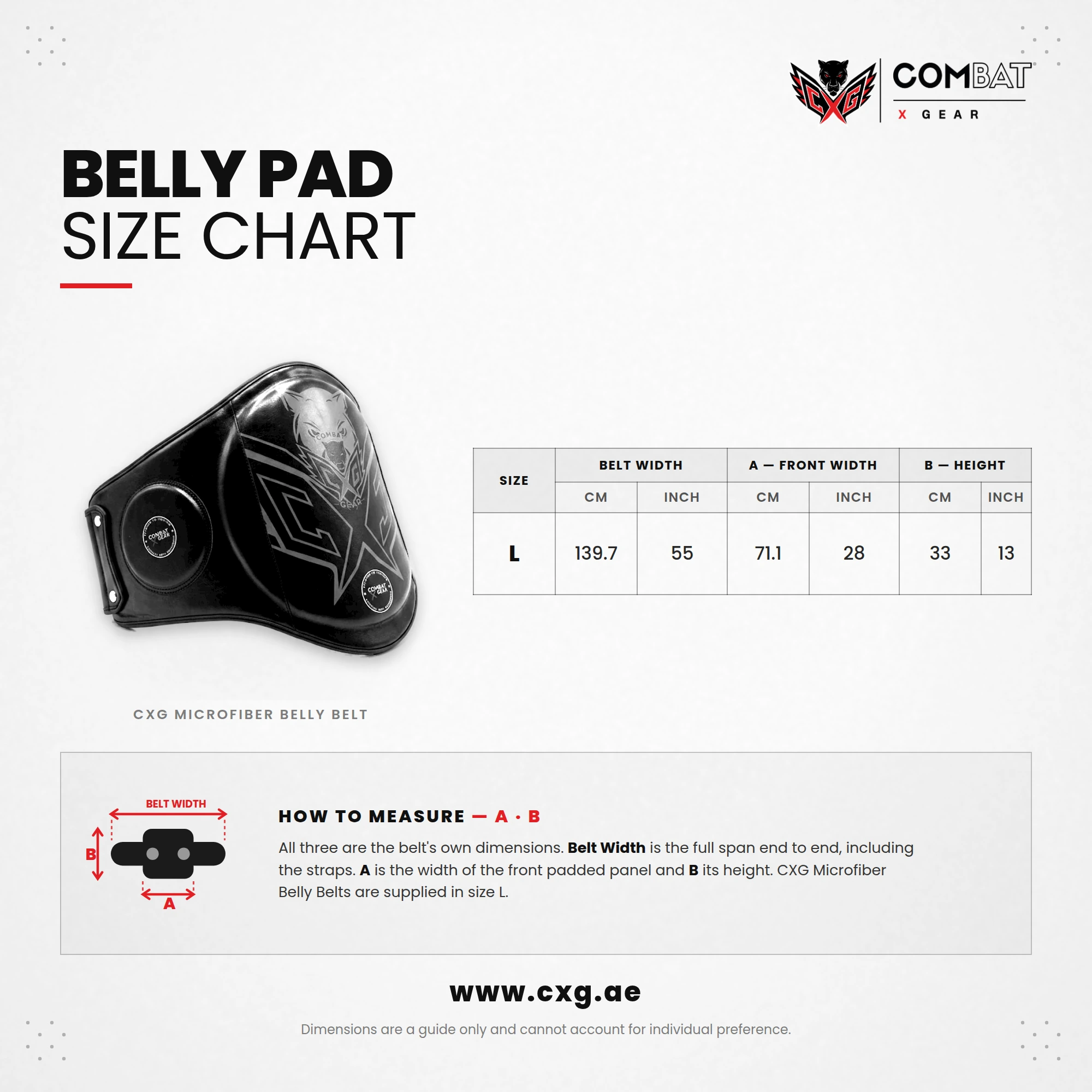 CXG Muay Thai Belly Pad – Panther Series