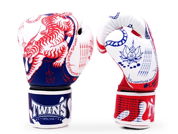 Twins Special Sak Yant Muay Thai Bundle – Gloves, Shin Guards & Shorts